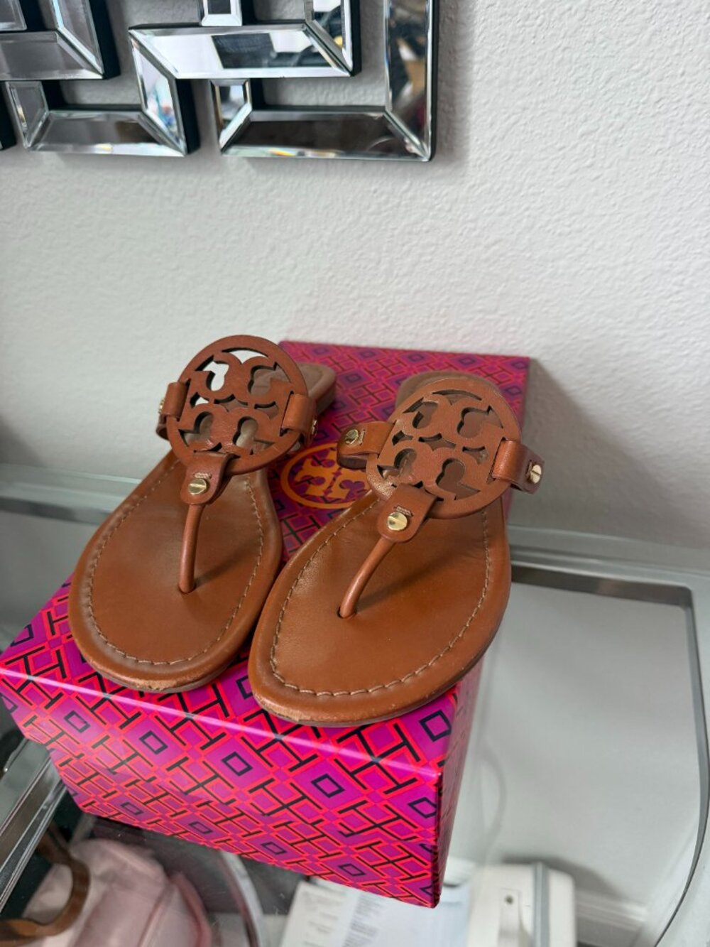 Tory Burch Miller Sandals Size 7 Brown - Picture 2 of 3